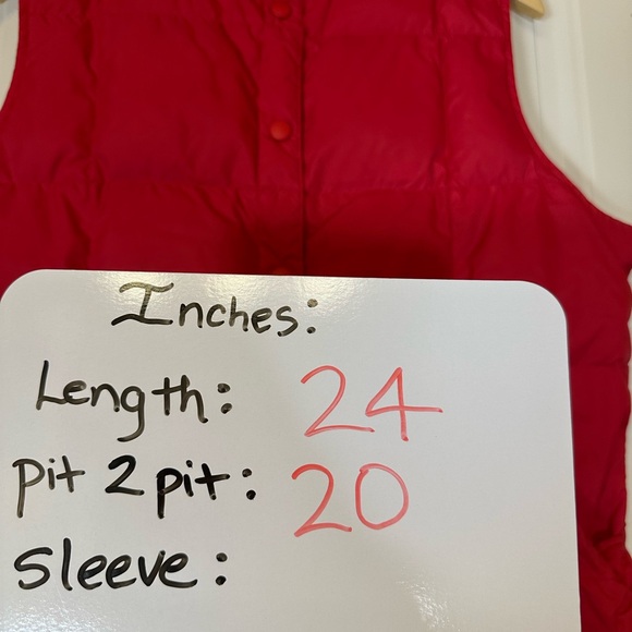Lands’ End Brilliant Red Goose Down and Feather Puffer Vest, Women’s size M - Picture 6 of 6